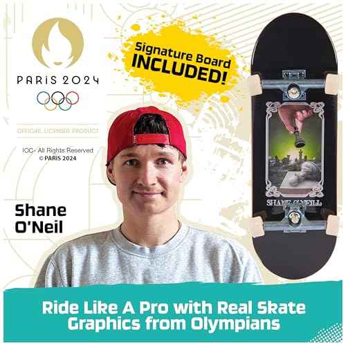 Tech Deck, Shane O¡¯Neill¡¯s Olympic Games Paris 2024 Ramp Customizable X-Connect Park Creator Playset & Exclusive Fingerboard, Kids Toy for Ages 6+