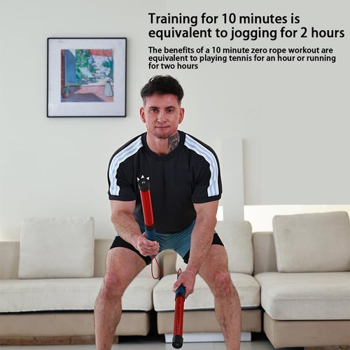 Ropeless Battle Rope, 2nd Generation Upgraded Version, Adjustable Weight, Portable Strength and Aerobic Trainer for Muscle Training Suitable for Athletes, Boxers, and Home Gyms to Burn