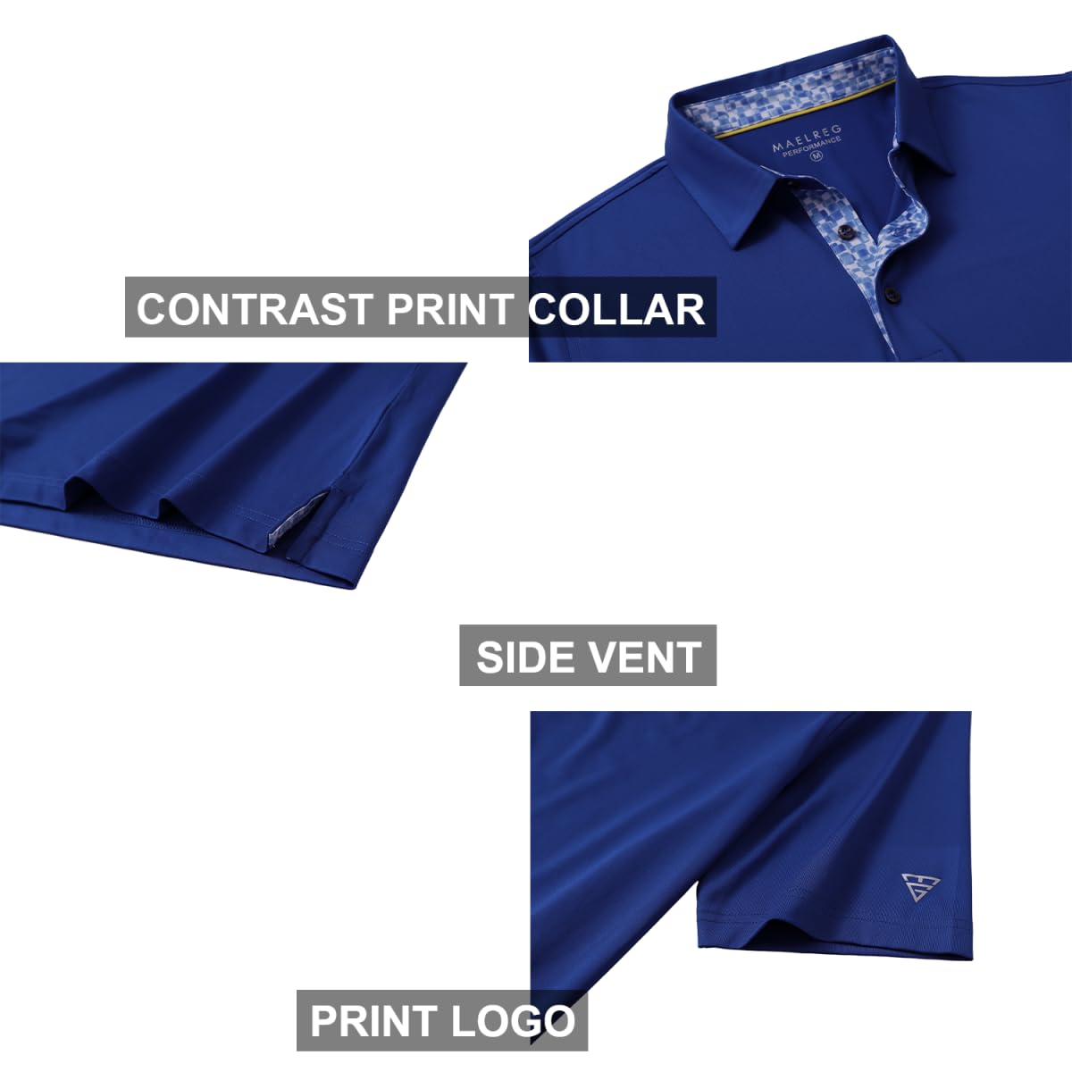 Mens Polo Shirts Short Sleeve Dry Fit Moisture Wicking Tech Performance Casual Sport Solid Golf Shirts for Men