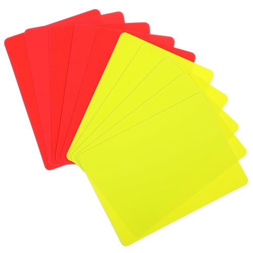 Tyqour 10Pcs Soccer Referee Card Kit Wear-Resistant Referee Card Sets Warning Red and Yellow Cards for Sports Games Soccer Volleyball Rugby Baseball All Levels of Play and Training