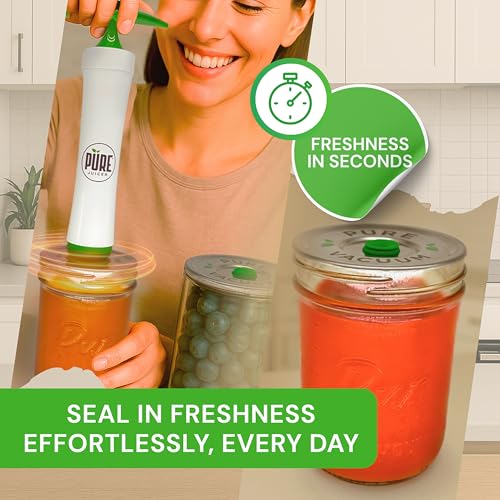 6 Pack Stainless Steel Vacuum Lids for Wide Mouth Mason Jars - Triple Thick, Easy-Release Valve, Leak Detection, Perfect for Fermentation & Food Storage