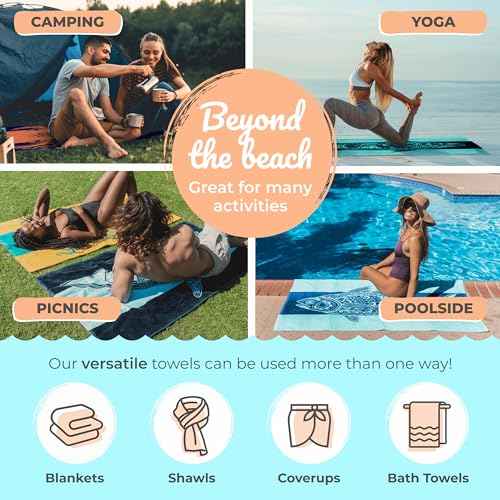 Nova Blue Turtle Beach Towel ? Tropical Blue Colors with A Unique Design, Extra Large, XL (34¡±x 63¡±) Made from 100% Cotton for Kids & Adults