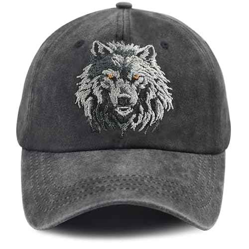 Unisex Adjustable Animal Hat for Men Women, Classic Cotton Wild Animals Embroidered Baseball Cap
