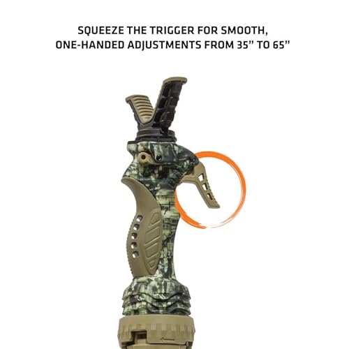 PRIMOS Hunting Trigger Stick Gen3 Shooting Stick, Adjustable Height, Quick-Detach Yoke, Durable and Lightweight, Ideal for Hunting, Shooting, and Photography