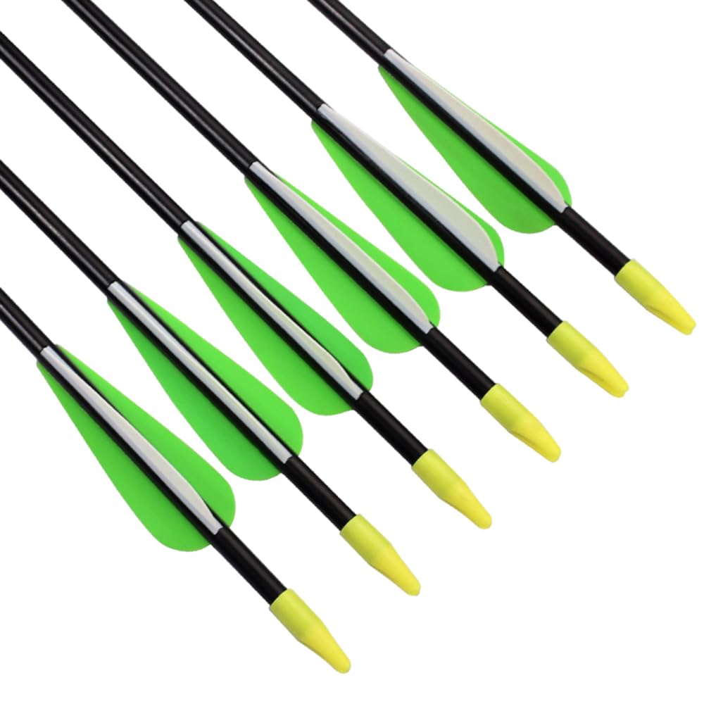 Fiberglass Practice Arrows Archery 26 Inch Target Shooting Safety Recurve Bows Suitable for Youth Woman Beginner 12 PCS