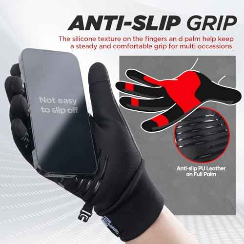 Winter Gloves Men Women, Warm Thermal Windproof Touchscreen Non-Slip,for Cycling Driving Running Hiking