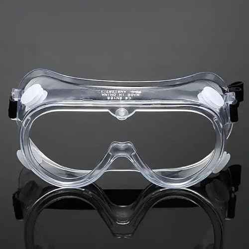keebomed Chemical Splash Impact Safety Goggle ? Adjustable Soft PVC Frame, Clear Polyvinyl Chloride Lens, Reusable Eye Protection for Lab, Construction, Painting ? 1?Pack, 1?Year Warranty