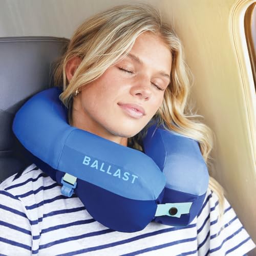Ballast Pro Inflatable Beach & Travel Pillow - Tropical Blue, Water-Resistant