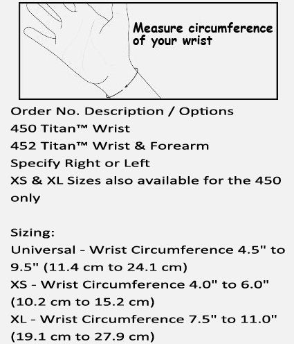 Wrist Support Brace for Right Hand, Orthopedic Felt Immobilizer 4.5"–9.5"
