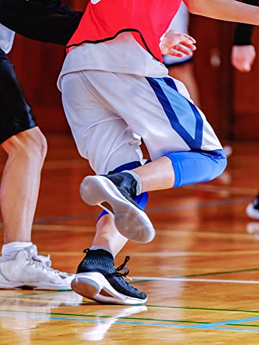 Devoropa Youth Boys' Compression Basketball Pants with Knee Pads - Medium / Both Legs - Black