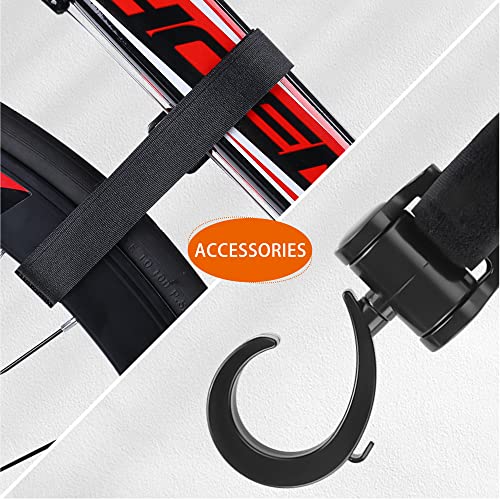 2 Pack Wall Mount Bicycle Racks for Garage Indoor Storage - Bike Wall Hooks