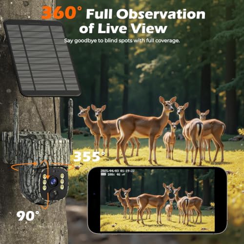 4G LTE Cellular Trail Camera with 2.5K Live Streaming & SIM Card - TC32-1 Pack