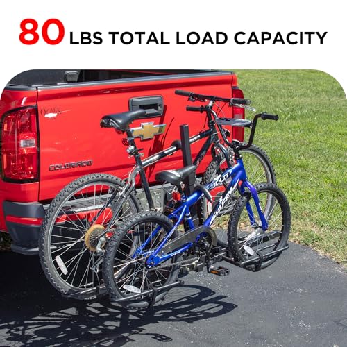Rockland 2-Bike Hitch Rack - 80 lbs Capacity, Foldable Platform Carrier