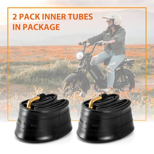 16 Inch Bike Inner Tubes - Heavy-Duty Compatible with Electric Scooters - 2 Pack
