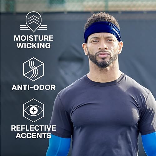 Cold Factor Instant Cooling Headband for Men and Women - Navy Blue
