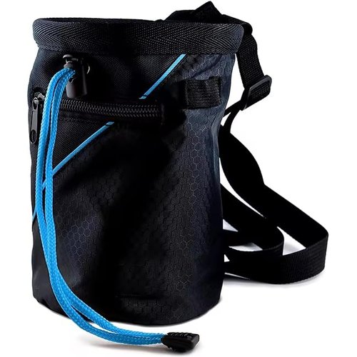 Chalk Bag for Rock Climbing - Quick-Clip Belt, Large Zippered Pockets & Brush Holder - Weight Lifting, Gym, Bouldering, Disc Golf, Wall, Rock Climbing Chalk Bag - Rock Climbing Gifts Gear Accessories