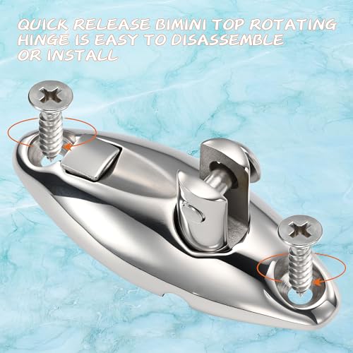Marine Grade Stainless Steel Boat Bimini Top Swivel Hinges Pack of 4