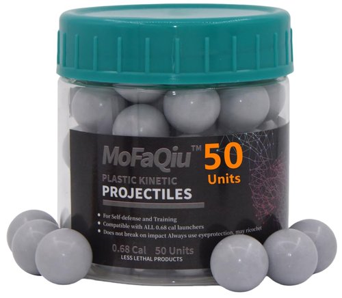 Kinetic Projectiles - 68 Cal Training Plastic Ball, Pepper Ball Launcher Training Projectiles, Training Projectile，Compatible with .68 Cal Pepper Ball Gun Training Balls (50 Count)