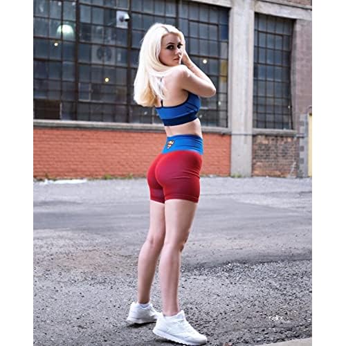 DC Comics Workout Biker Shorts for Women Seamless Scrunch Short Gym Yoga Fitness Wonder Woman Batman Harley Quinn Superman