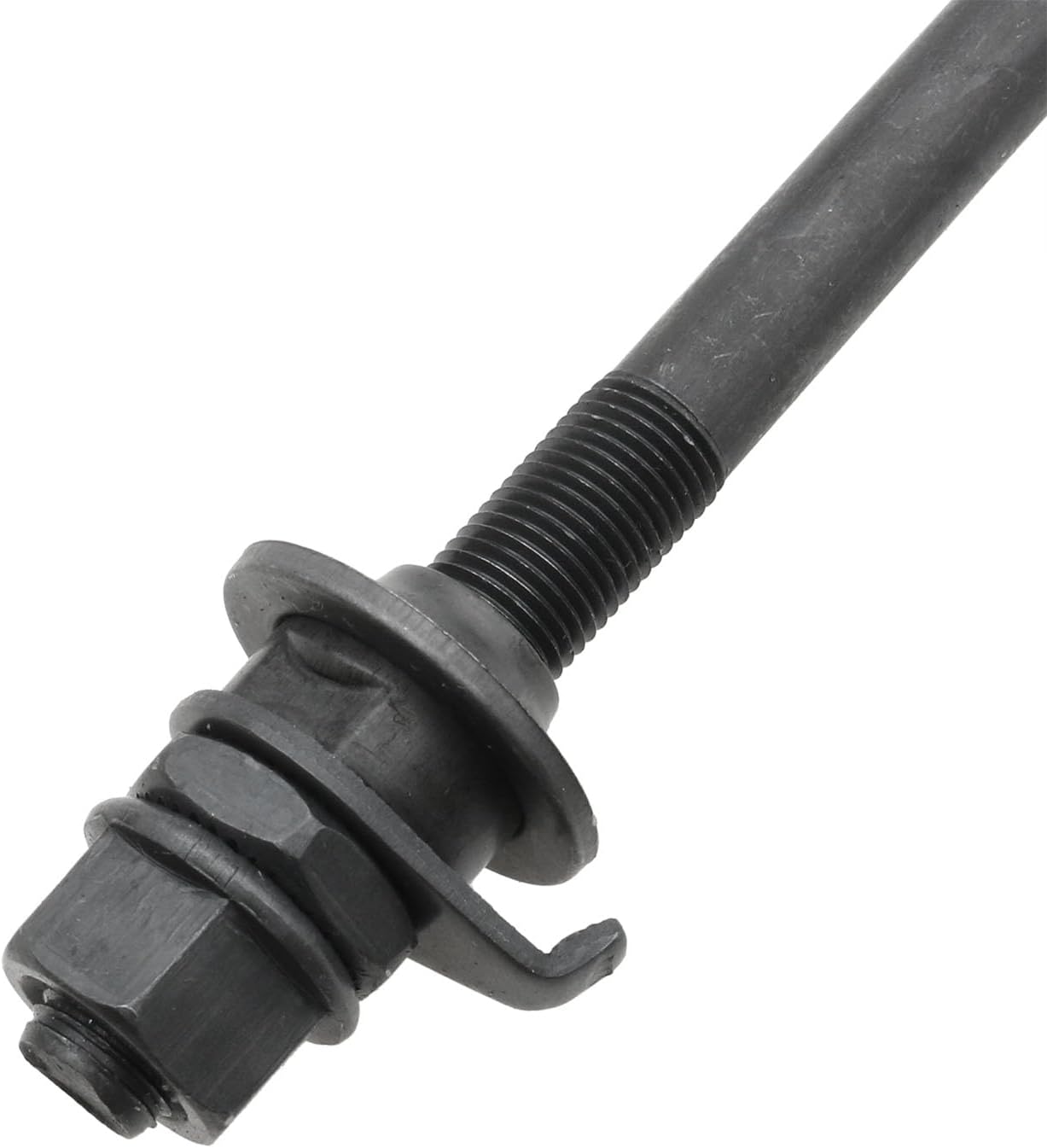 1PCS Bike Axle 150mm Bicycle Multiple Speed Front Hub Axle 3/8 Inch Black Bike Axle Replacement 26 TPI Hub Shaft Conical Lock Nut Washer Kit Bicycle Parts Accessories
