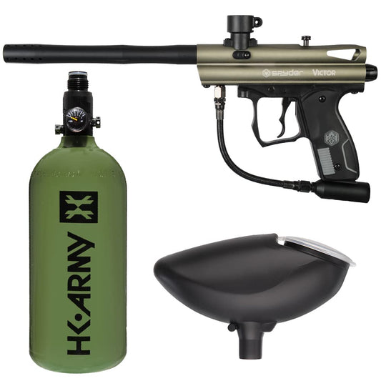 Action Village Kingman Spyder Victor Entry Paintball Gun Package Kit (Olive Green)