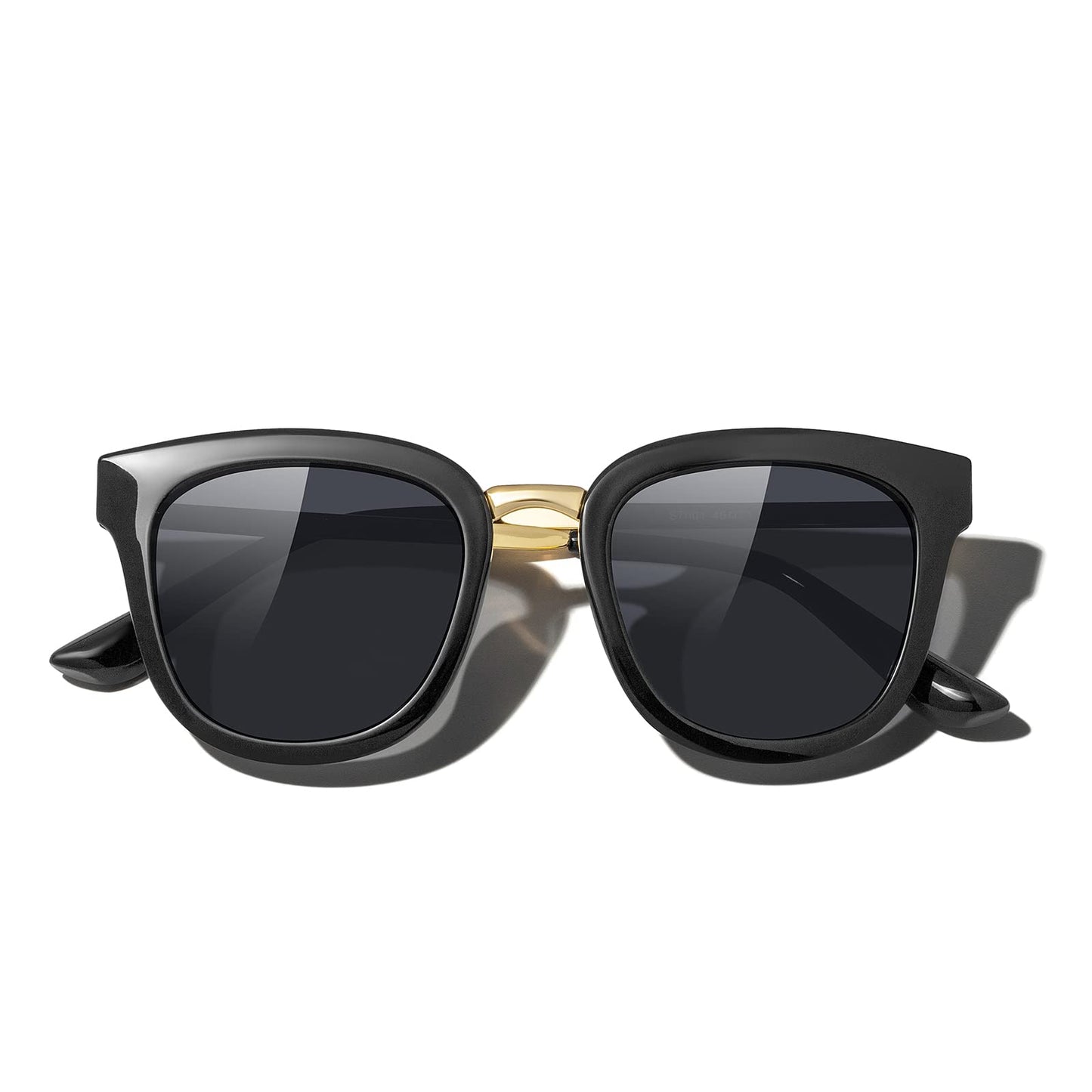 MERRY'S Girls Cat Eye Sunglasses for kids Children Polarized Sunglasses S7001 (Black, 46)