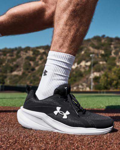 Men's Running Shoes - Black/White - Charged+ Assert 11 Athletic Sneakers