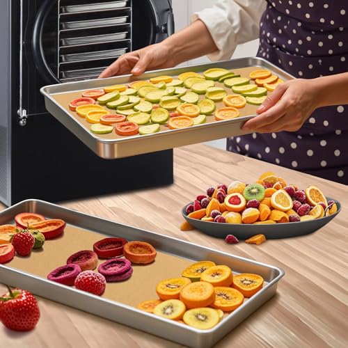 150 PCS Parchment Tray Mats Set for Harvest Right Freeze Dryer Medium Trays - Disposable Food Dehydrator Accessories 17.2x7 in