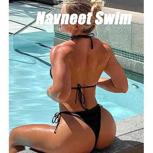 Navneet Halter String Triangle Bikini Top for Women Sexy Brazilian Swimsuit Bathing Suit Swim Top