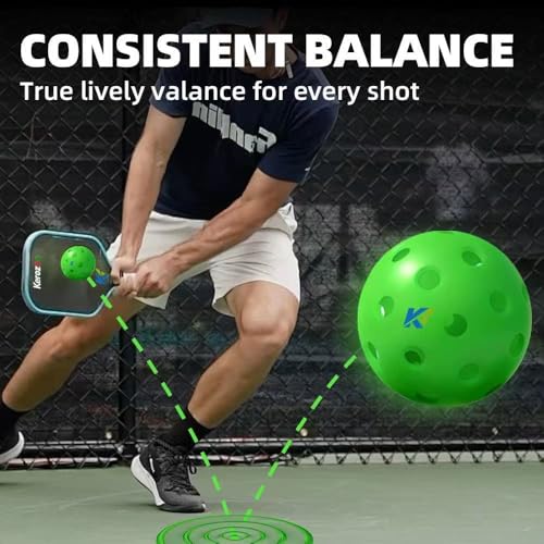 Honeycomb Pickle Balls Outdoor 40 Holes - Fluorescent Green Mint Green 6 Pack - USAPA Approved Tournament-Quality Sports Equipment