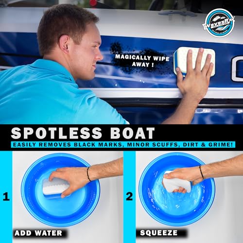 WAVESRX Marine Scuff & Dirt Eraser Sponges for Boats, Jet Ski & PWC - 4 Pack