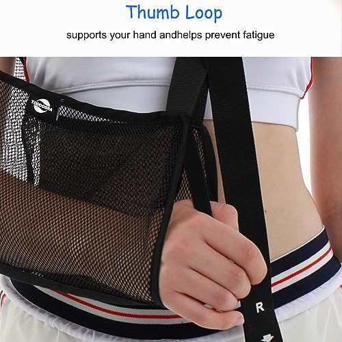 Mesh Arm Shoulder Sling Updated Version 2 - Adjustable Water-Resistant Immobilizer for Injuries