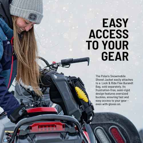 Polaris Snowmobile Shovel Jacket for Lock & Ride Flex Burandt Tunnel Bag, Black Waterproof Cargo Bag, Easy Install, Direct Attachment, Gives 2nd Snow Shovel Option, Genuine OEM - Part 2889322