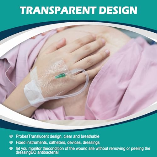 100 Pack Waterproof Transparent Wound Dressings 4x4.75 Inches