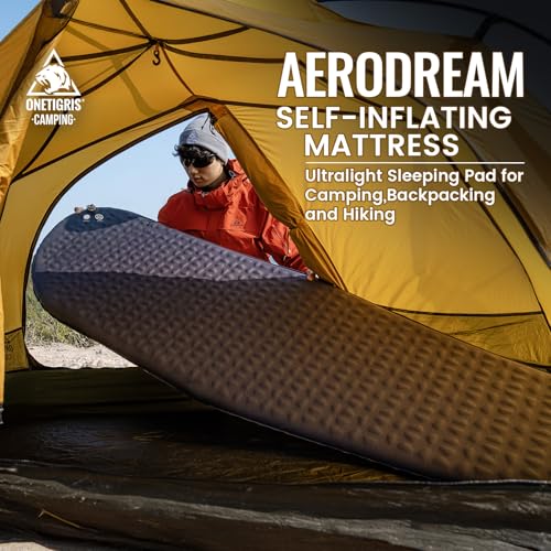 Self-Inflating Camping Mattress with High Resilience Foam 4.1 R-Value
