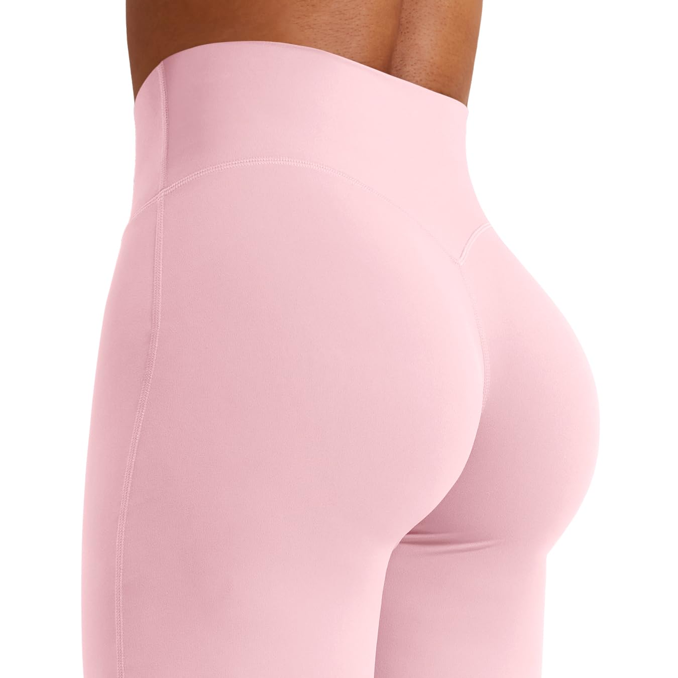 YEOREO Workout Leggings Womens No Front Seam Straight Leggings 31.5" High Waist Buttery Eddiy Gym Yoga Pants Light Pink S