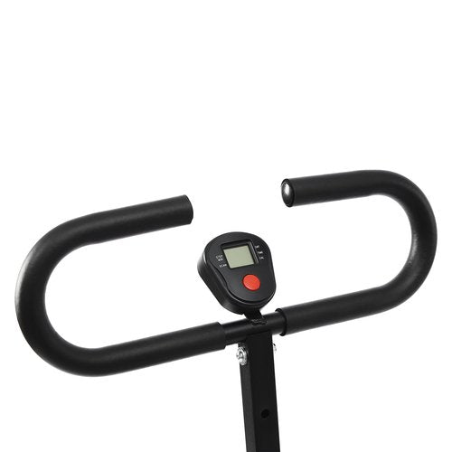 Squat Assist Trainer, Adjustable Squat Machine Trainer Rowing Machine, Foldable Ride & Rowing Machine with LCD Display, 264LBS Loading Capacity for Glutes & Legs Workout, Black
