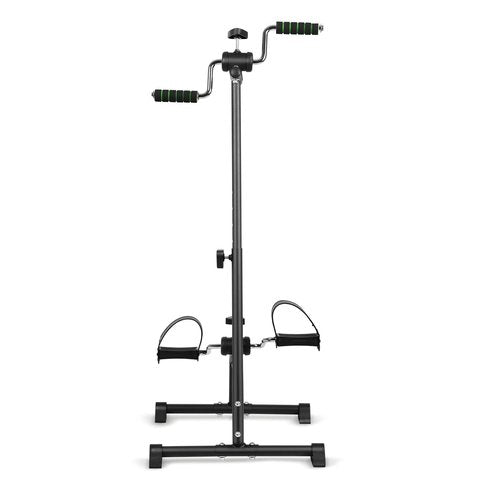 Saterkali Pedal Exerciser Bike Hand Arm Leg and Knee Peddler Adjustable Fitness Equipment for Seniors,Elderly Home Dual Pedal Exercise Bike for Total Body Great Gift for Elderly Rehab,Black Black