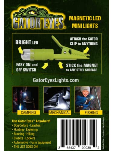 Mini LED Light with Magnet and Gator Clip - Multi-Use Emergency & Outdoor Light Pack