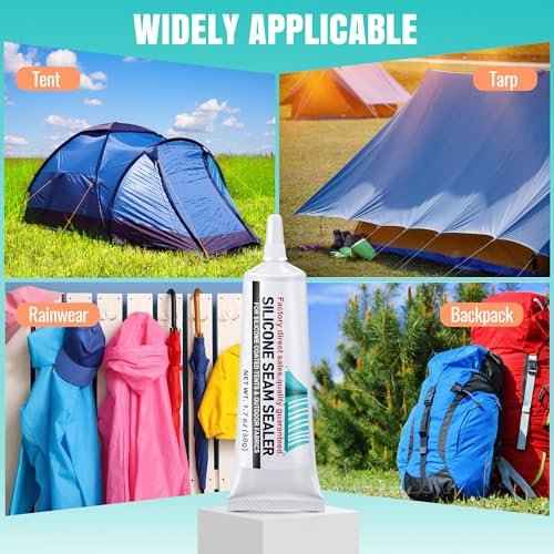 2 Pcs Tent Seam Sealer Waterproof Fast Dry Clear Sealant for Tents, Tarps, Awnings