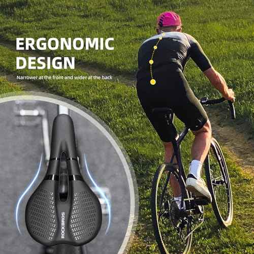 ROCKBROS Bike Seat Bike Saddle Comfortable Waterproof Ergonomic Design Bike Seat Cushion for City MTB Racing Bikes