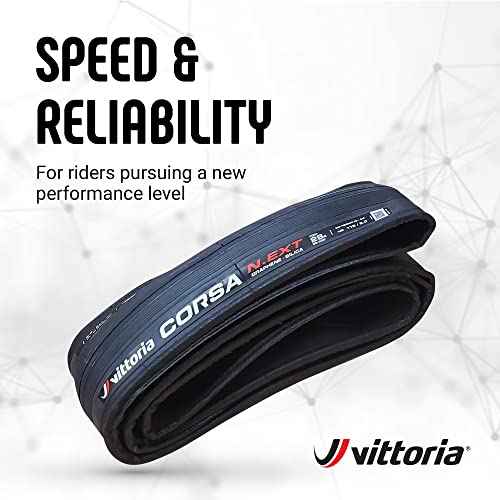 Vittoria Corsa N.EXT G2.0 Road Bike Tires for Training and Competition (34-622 Foldable, Black)