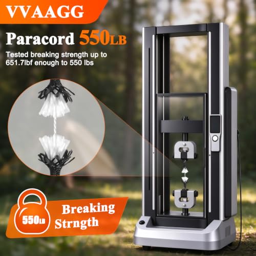 VVAAGG Paracord Rope 550 lb - White 100FT Nylon 7-Strand Utility Cord
