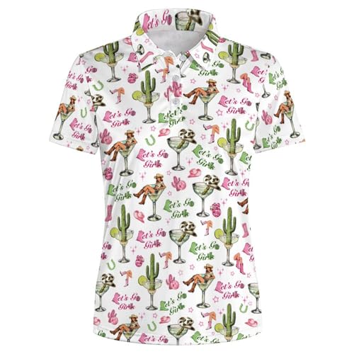 Women's Golf Shirt Moisture Wicking Quick Dry Polo Top Cactus Medium - Ladies Golf Outfits