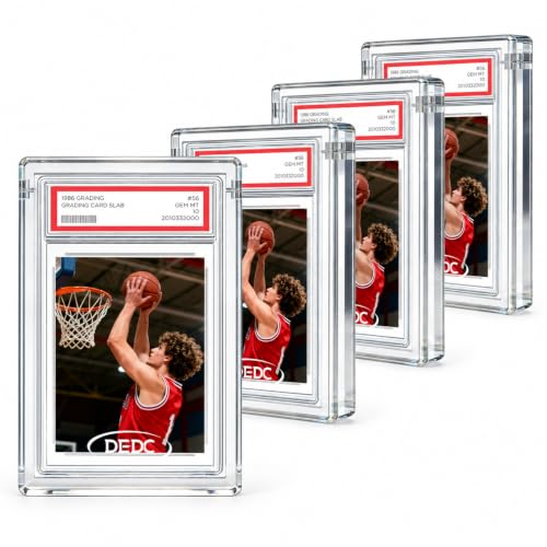 Fit for PSA 4-Pack Acrylic Card Display Cases UV Protection for Graded Cards - Magnetic, Thickened Standing