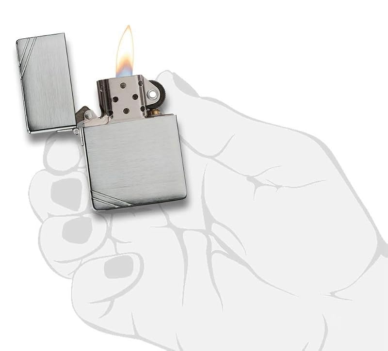 Zippo Chrome 1935 Replica Lighter - Genuine Windproof Metal Refillable