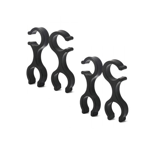 Trekking Pole Clips - 4Pcs Double Rod Buckle Connector for Hiking Poles (0.55in - 0.7in Diameter) - Walking Stick Accessories Ideal for Mud, Swamp, and Snow Areas