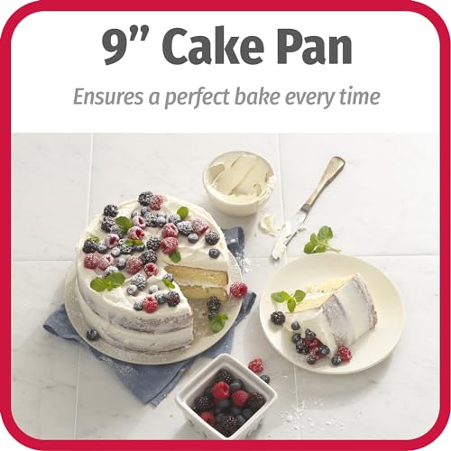 9-Inch Nonstick Cake Pan Set - Heavy-Duty Carbon Steel Bakeware for Layer Cakes