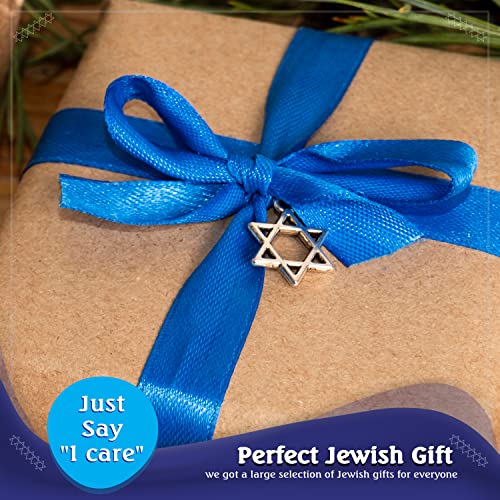 Pack of 5-Pcs - Hq Mix Colors Handmade Knitted Kippah for Men Boys and Kids, Yamaka Hat from Israel - Kippot Bulk (Mix Lines, 17CM Flat)