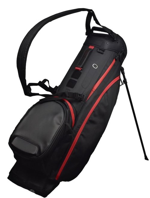 Titleist Golf Players 4 Plus Less Logo Stand Bag Black/Black/Red